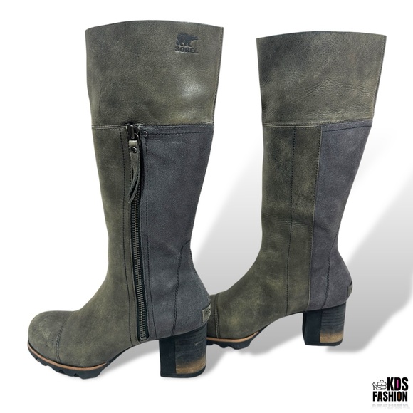 Sorel “Addington” Tall Dark Grey/Black Waterproof Boots 8 - Picture 6 of 15